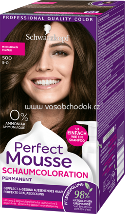 Schwarzkopf Perfect Mousse Haarfarbe Schaum Mittelbraun 500, 1 St