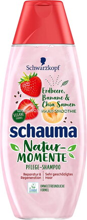Schwarzkopf Schauma Shampoo Natur Momente Haar Smoothie Erdbeere, Banane & Chia Samen, 400 ml