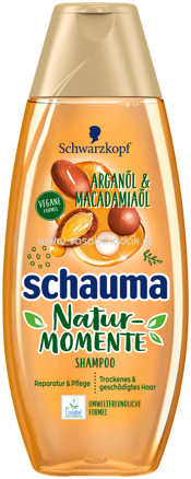 Schwarzkopf Schauma Shampoo Natur Momente Arganöl & Macadamiaöl, 400 ml