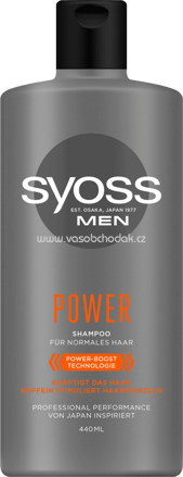 Syoss MEN Shampoo Power, 440 ml