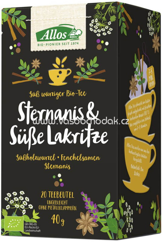 Allos Tee Sternanis & Süße Lakritze, 20 Beutel Allos Tee Sternanis & Süße Lakritze, 20 Beutel