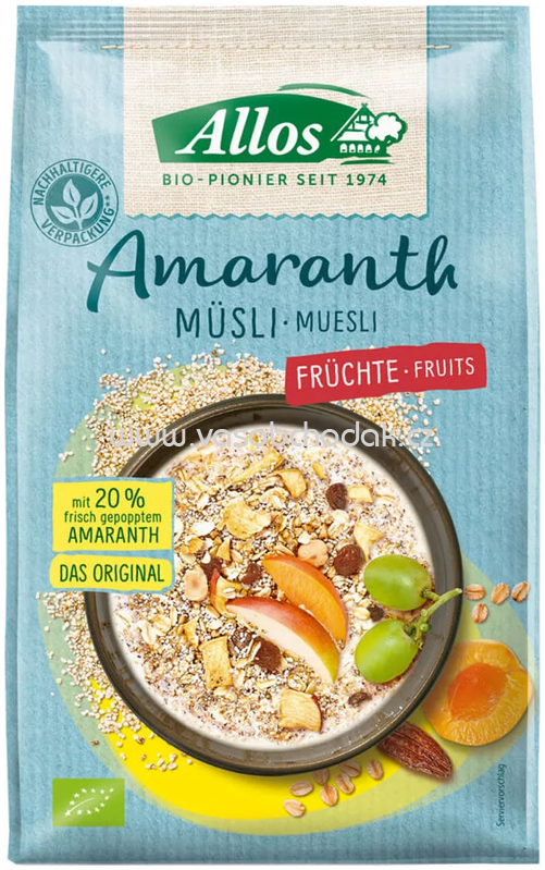 Allos Amaranth Früchte Müsli, 375g Allos Amaranth Früchte Müsli, 375g