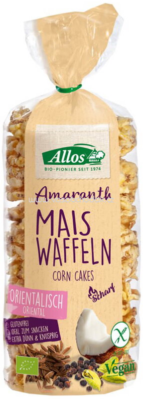 Allos Amaranth Mais Waffeln Orientalisch, 100g