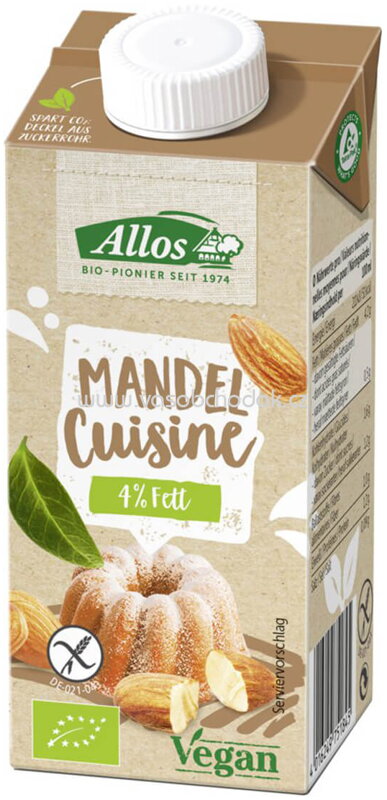 Allos Mandel Cuisine, 4% Fett, 200 ml Allos Mandel Cuisine, 4% Fett, 200 ml