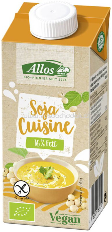 Allos Soja Cuisine, 16% Fett, 200 ml Allos Soja Cuisine, 16% Fett, 200 ml