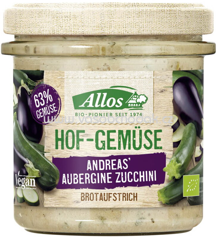 Allos Hof Gemüse Andreas Aubergine Zucchini, 135g Allos Hof Gemüse Andreas Aubergine Zucchini, 135g