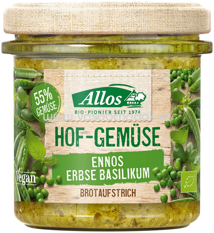 Allos Hof Gemüse Ennos Erbse Basilikum, 135g