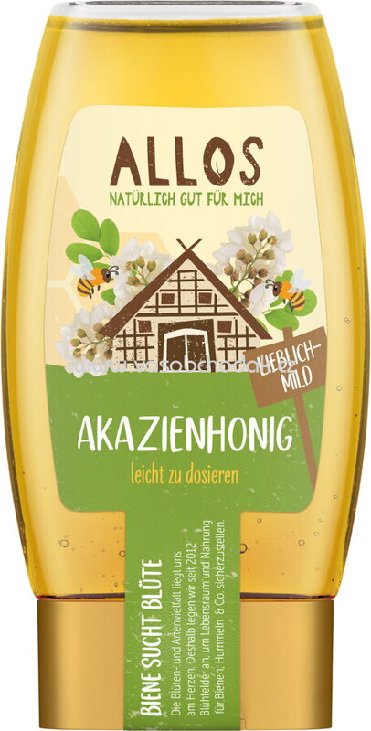 Allos Akazienhonig im Spenderflasche, 250g