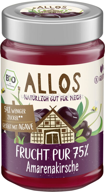 Allos Frucht Pur 75% Amarenakirsche, 200g