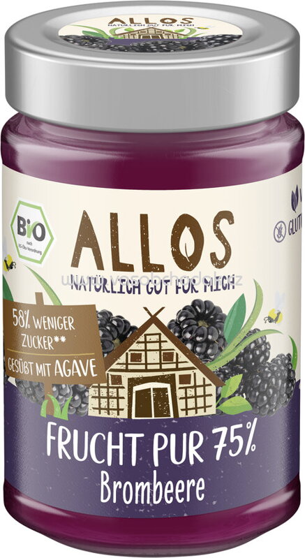 Allos Frucht Pur 75% Brombeere, 200g