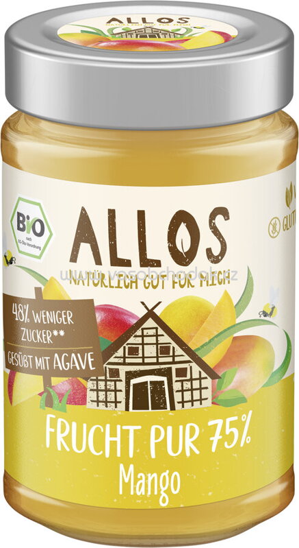 Allos Frucht Pur 75% Mango, 200g
