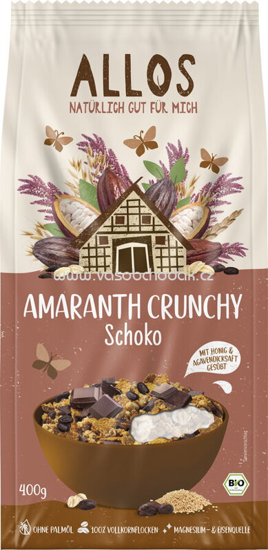 Allos Amaranth Crunchy Schoko, 400g
