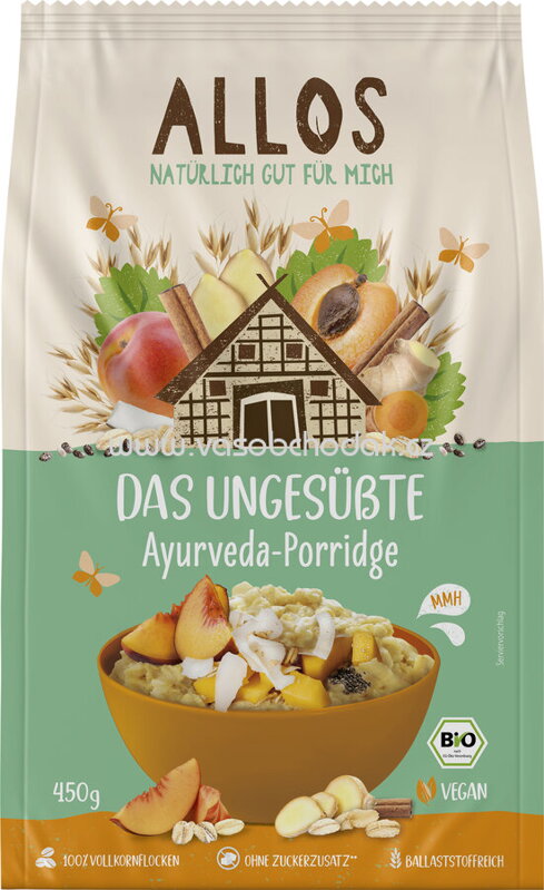 Allos Das Ungesüßte Ayurveda Porridge, 450g