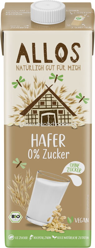 Allos Hafer Drink 0% Zucker, 1 l