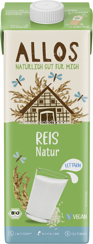 Allos Reis Drink Natur, ungesüßt, 1 l