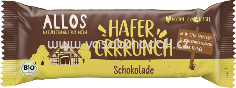 Allos Hafer Crrrunch Riegel Schoko, 50g