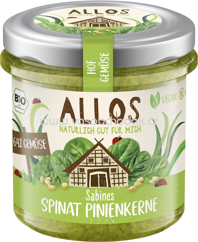 Allos Hof Gemüse Sabines Spinat Pinienkerne, 135g