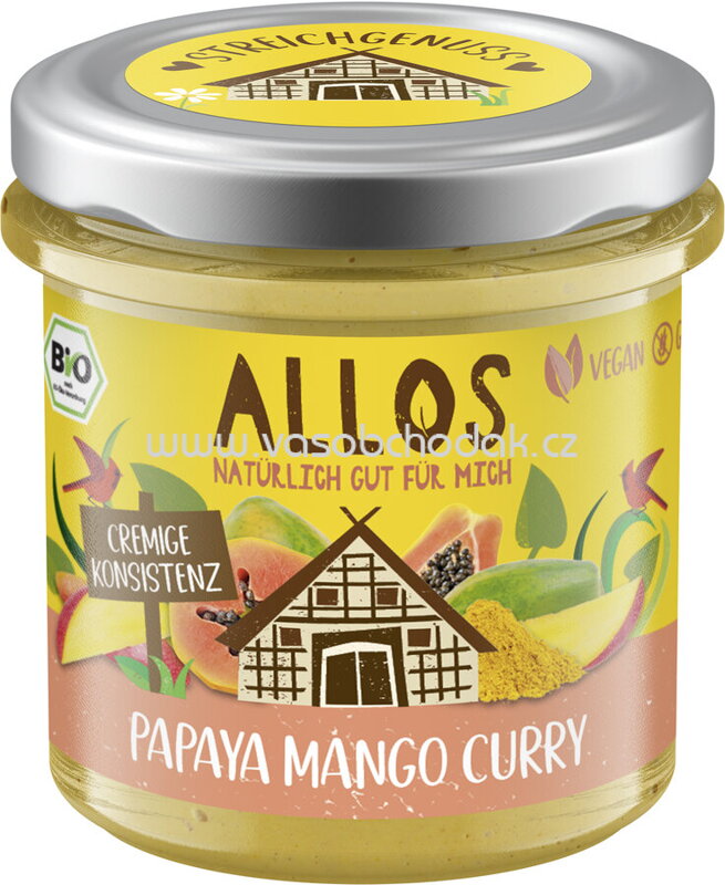 Allos Streichgenuss Papaya Mango Curry, 140g