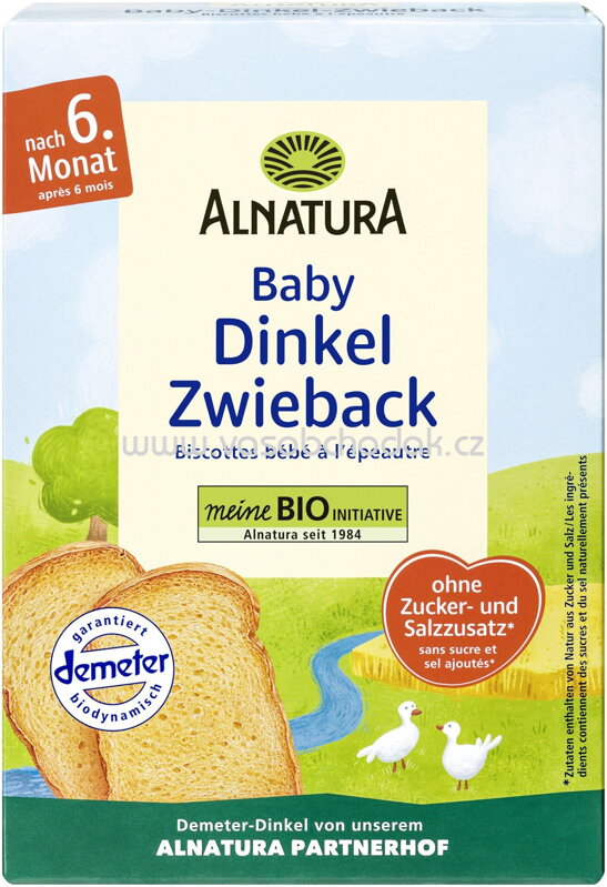 Alnatura Baby-Dinkel-Zwieback, nach dem 6. Monat 200g