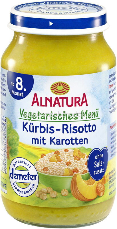 Alnatura Kürbis-Risotto mit Karotten, ab 8. Monat, 220g