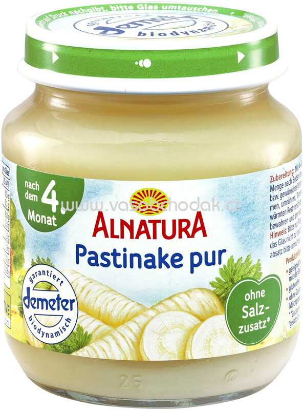 Alnatura Pastinake pur, nach dem 4. Monat, 125g