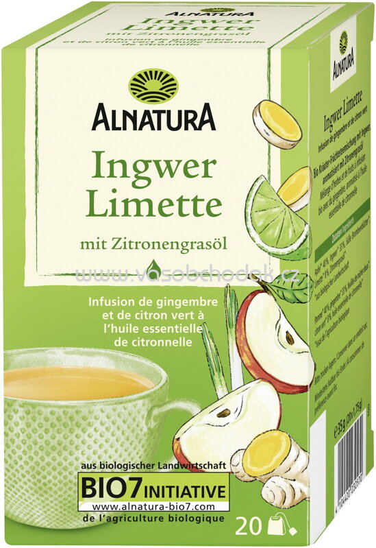 Alnatura Ingwer-Limette-Tee, 20 Beutel