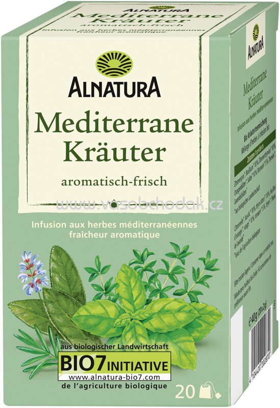 Alnatura Mediterraner Kräuter Tee, 20 Beutel Alnatura Mediterraner Kräuter Tee, 20 Beutel