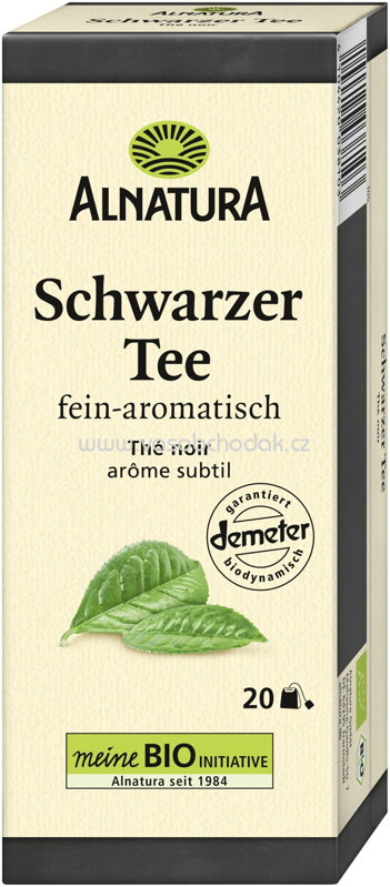 Alnatura Schwarzer Tee fein aromatisch, 20 Beutel