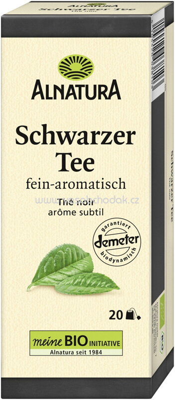 Alnatura Schwarzer Tee fein aromatisch, 20 Beutel Alnatura Schwarzer Tee fein aromatisch, 20 Beutel