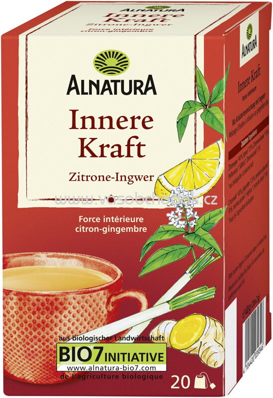 Alnatura Innere Kraft Zitrone Ingwer, 20 Beutel