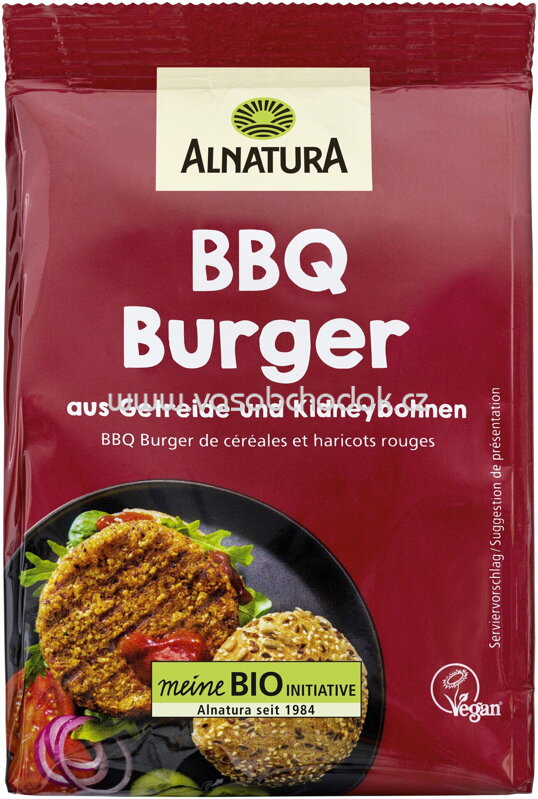 Alnatura BBQ Burger aus Getreide und Kidneybohnen, 180g Alnatura BBQ Burger aus Getreide und Kidneybohnen, 180g