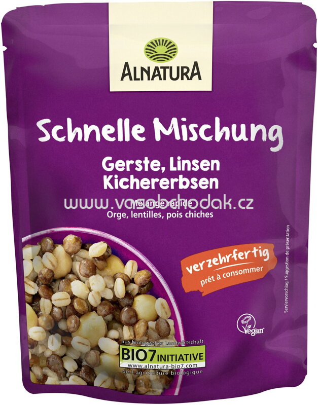 Alnatura Schnelle Mischung Gerste, Linsen, Kichererbsen, 250g Alnatura Schnelle Mischung Gerste, Linsen, Kichererbsen, 250g