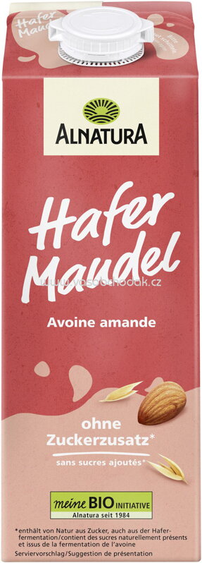 Alnatura Hafer Mandel Drink Natur, ungesüßt, 1 l