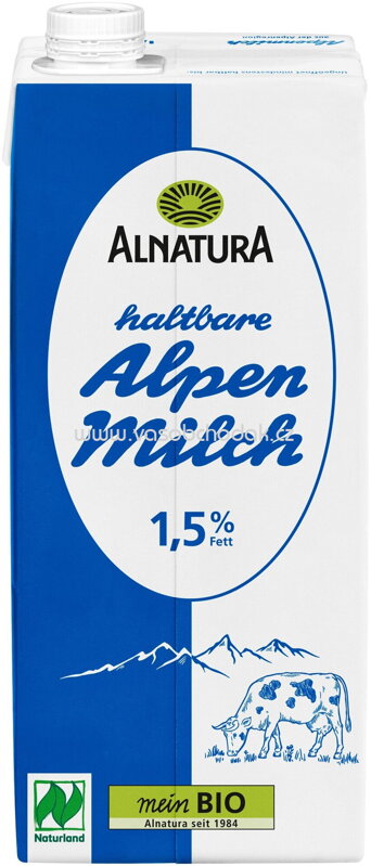 Alnatura Haltbare Alpenmilch 1,5%, 1 l