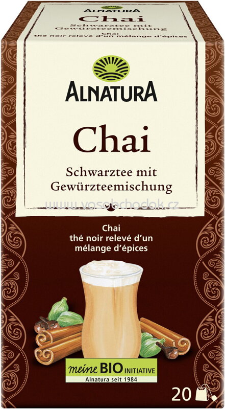 Alnatura Chai Schwarztee mit Gewürzteemischung, 20 Beutel