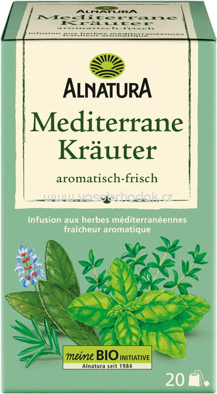 Alnatura Mediterraner Kräuter Tee, 20 Beutel