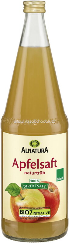 Alnatura Apfelsaft naturtrüb, Glas, 1 l