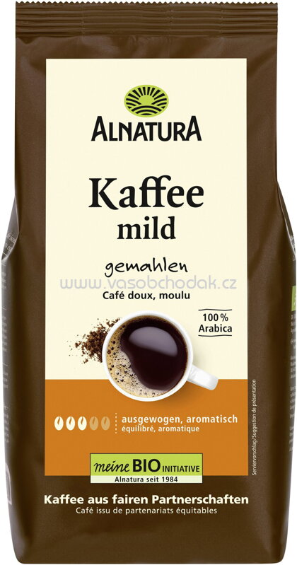 Alnatura Kaffee, mild, gemahlen, 500g