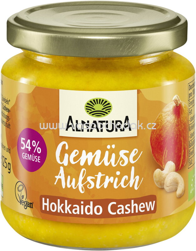 Alnatura Gemüse Aufstrich Hokkaido Cashew, 125g