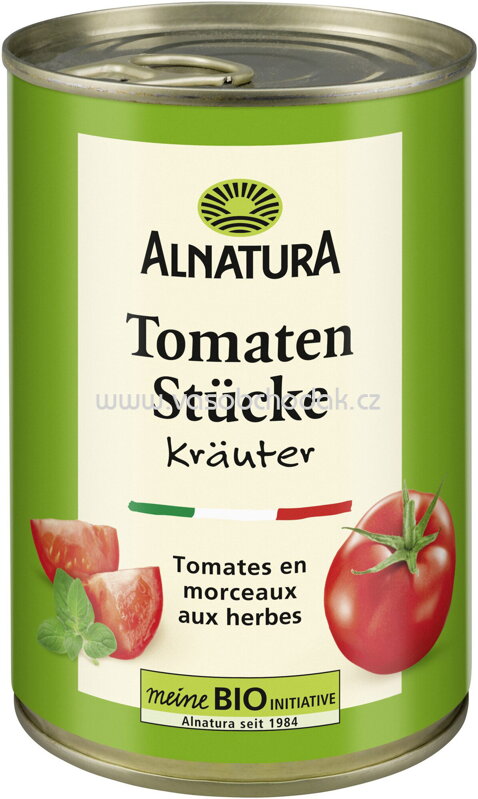 Alnatura Tomatenstücke mit Kräutern, 400g