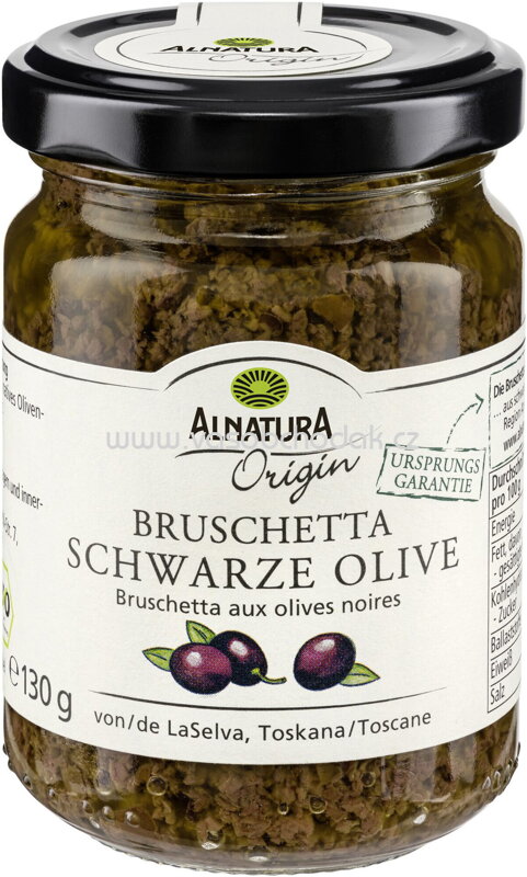 Alnatura Origin Bruschetta Schwarze Olive, 130g