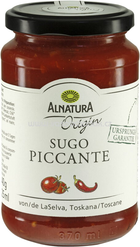 Alnatura Origin Sugo Piccante, 325 ml