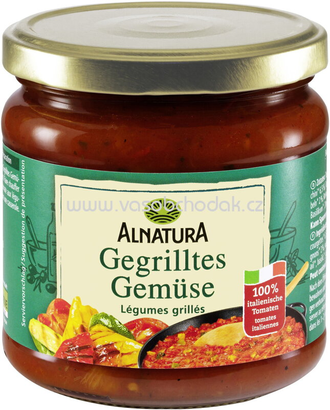 Alnatura Tomatensauce Gegrilltes Gemüse, 350 ml