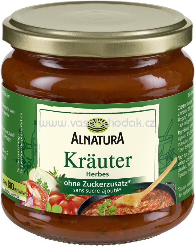 Alnatura Tomatensauce Kräuter, 350 ml