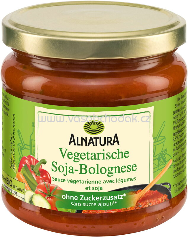 Alnatura Vegetarische Soja Bolognese mit Gemüse, 350 ml