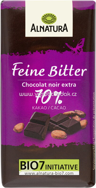Alnatura Mini-Schokotäfelchen Feine Bitter, 70% Kakao, 12,5g