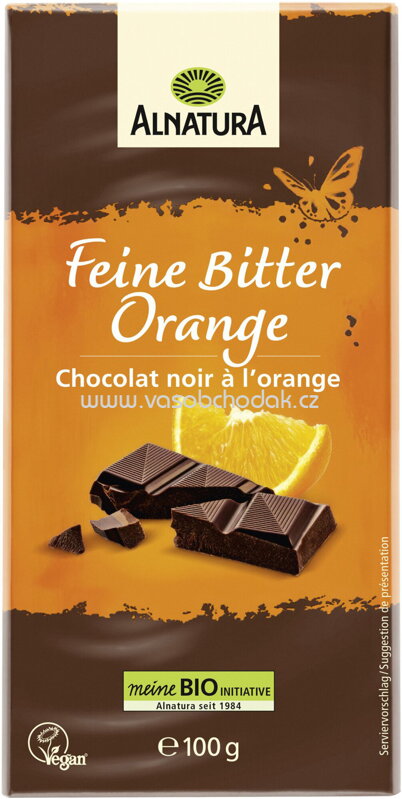 Alnatura Schokolade Feine Bitter Orange, 100g
