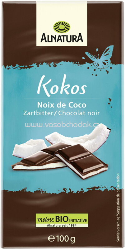 Alnatura Zartbitter Schokolade Kokos,100g 