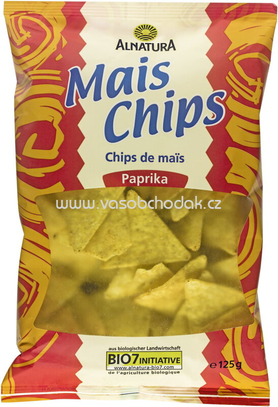Alnatura Mais Chips Paprika, 125g