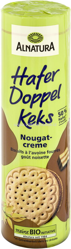 Alnatura Hafer-Doppelkeks Nougatcreme, 330g